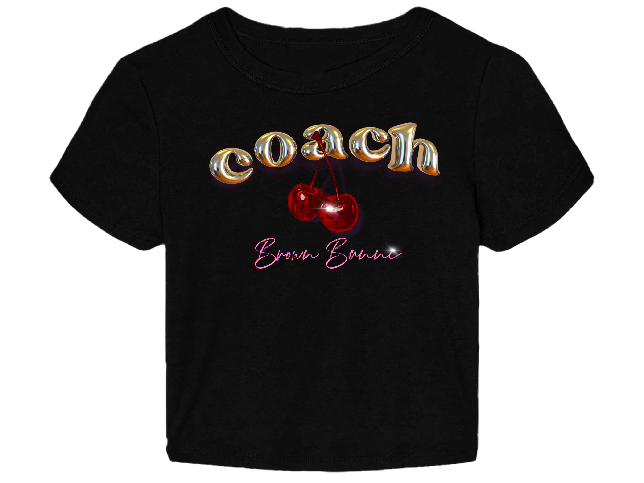 Limited Edition Black 'Coach' Crop Tee
